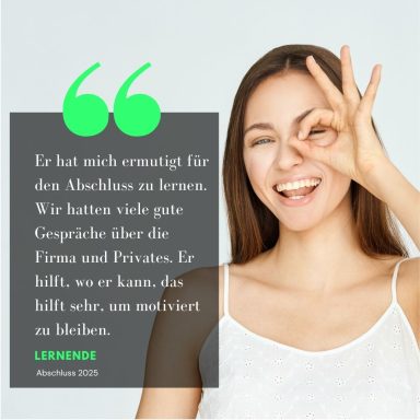 Jugendliche, die gutes Feedback gibt zum Lehrbetrieb