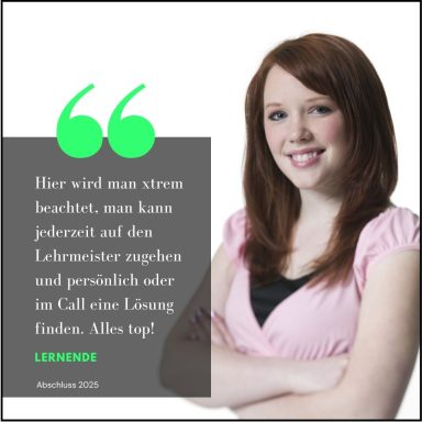Jugendliche mit positivem Feedback zum Lehrbetrieb